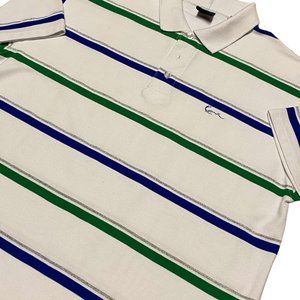Karl Kani Vintage Short Sleeve Striped Polo Shirt | Men's 2XL